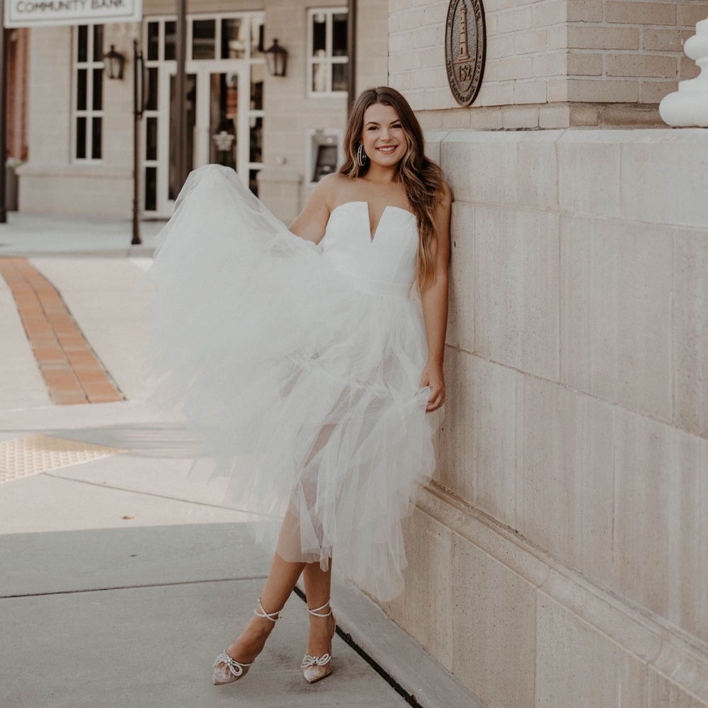 White Tulle Maxi Dress